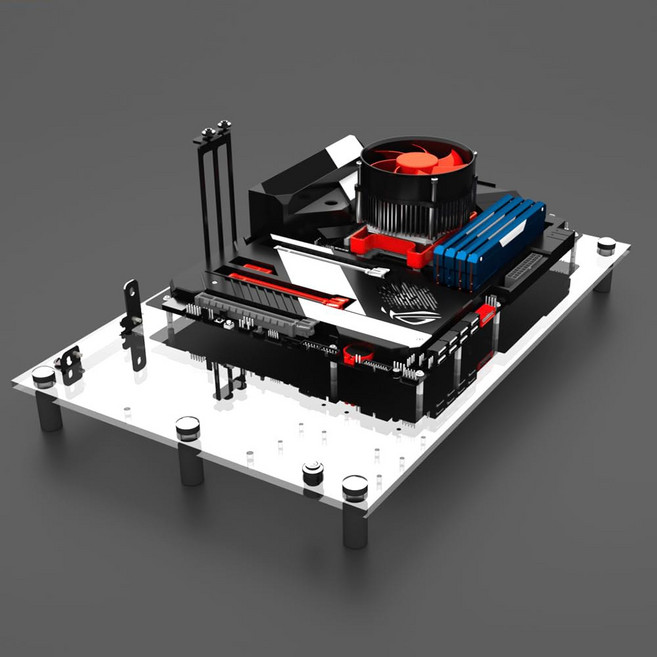 MATX ITX 마더보드용 DIY 아크릴 오픈 프레임 PC 케이스 빌드용 게임 테스트 벤치