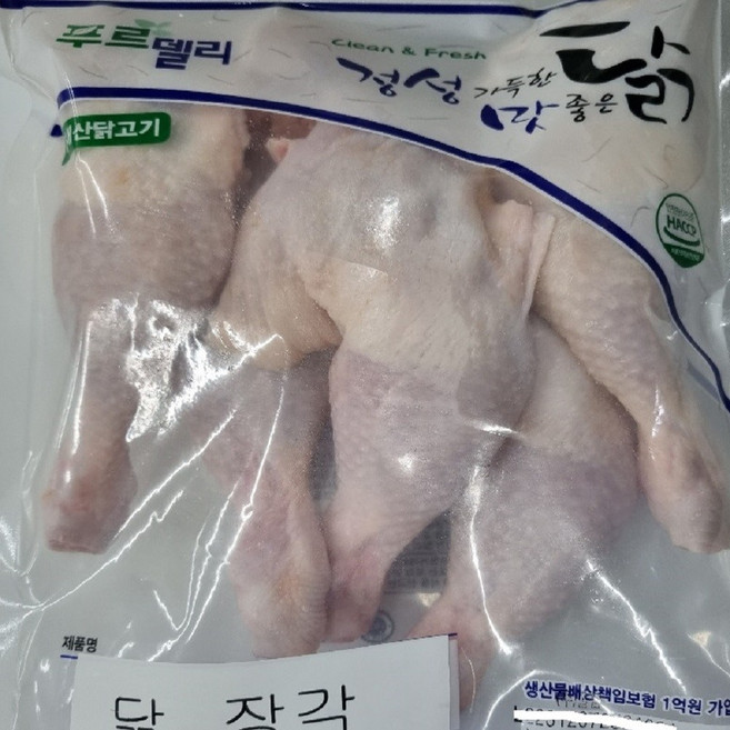 푸르델리 냉동 생 닭 장각(통다리)(1kg) 1팩, 1kg, 1개