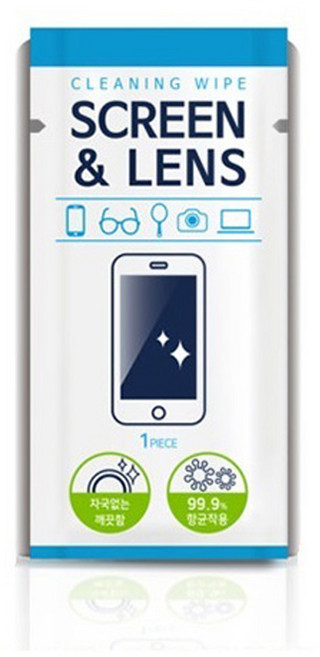 스마트폰 휴대폰 클리너 티슈 소독 세정제 100매, 1개