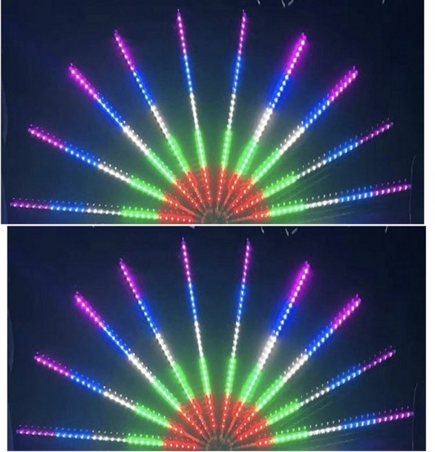 LED仿孔雀燈管10支/組 無底座 要diy 白天亮度不會很亮 但是晚上就跑得很漂亮唷~雙面同步多變化 無支架 多色 100*50公分 LED跑馬燈 檳榔攤裝飾燈 廣告招牌, 其他顏色, 1個