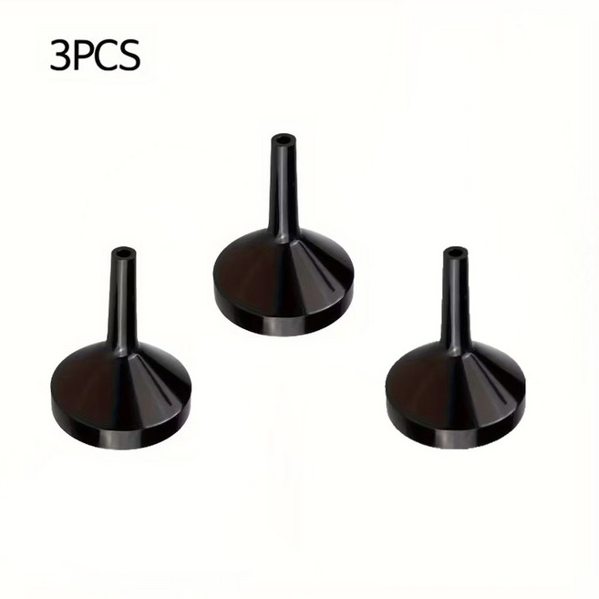 5개 향수 에센셜 오일용 다양한 분배하고 편리함 금속 액체를 빨대 특수 추가하는 깔때기, 3pcs black