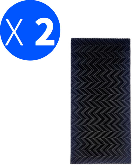 지그재그 5.5mm 우레탄 아웃솔 밑창 수선 재단판 2개 세트, 1세트, 블랙
