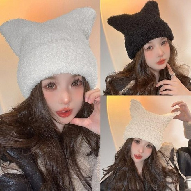 [룽스_66]벙거지 비니 데일리 도비 고양이 패션 겨울 (50323330)