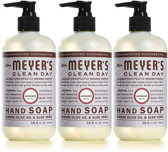 3개세트 미세스 메이어스 클린데이 핸드솝 라벤더향 370ml, 3개