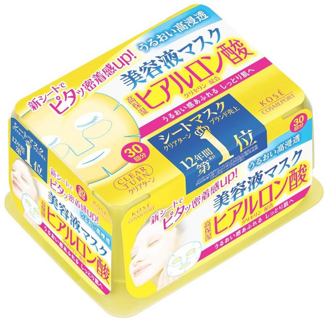 KOSE 高絲 Clear Turn 玻尿酸精華面膜, 1個, 30入