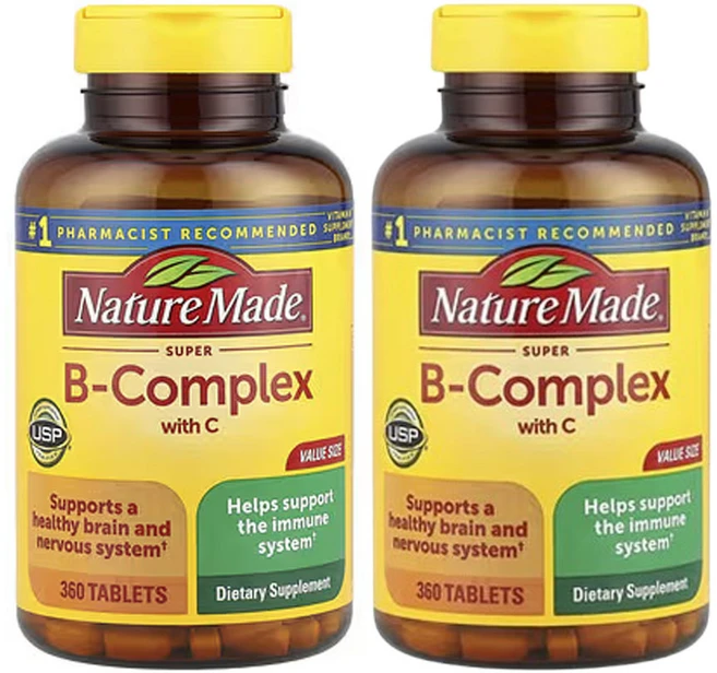 네이쳐메이드 비타민C 함유 슈퍼 B-복합체, 2개, 360정 - 쿠팡