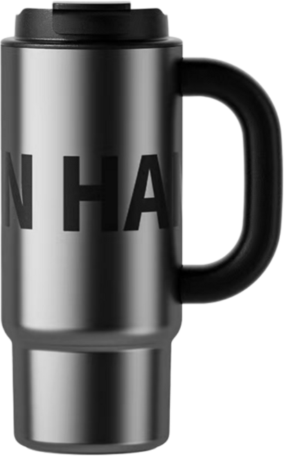 대용량 스텐 텀블러 트래블 머그 보온보냉, 블랙, 1개, 1000ml