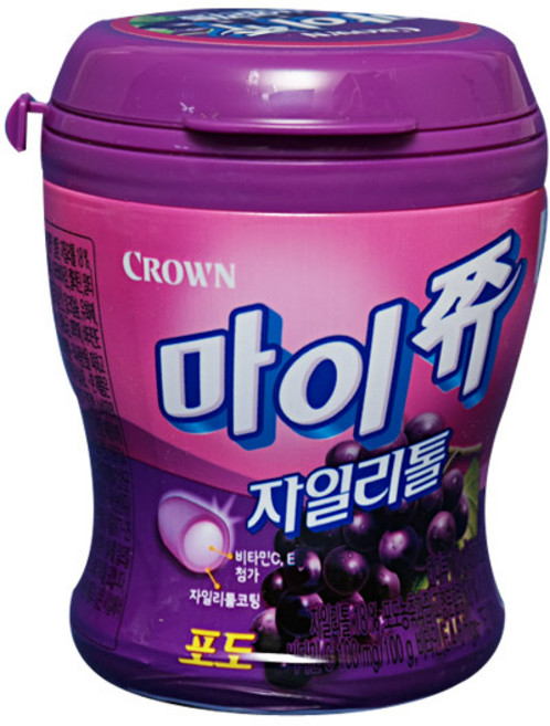 크라운 마이쮸 용기 포도, 110g, 7개