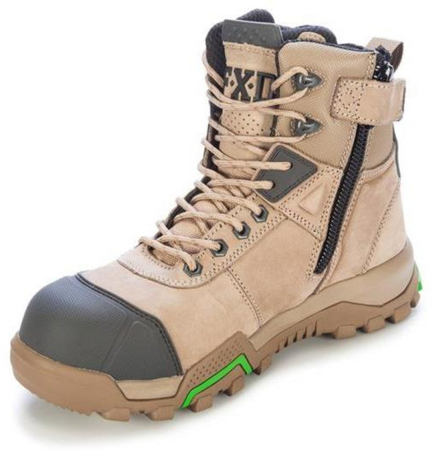 호주 FXD WB-1 안전화 6인치 사이드 지퍼 작업화 스톤, 4 AU/UK(230mm), 1개