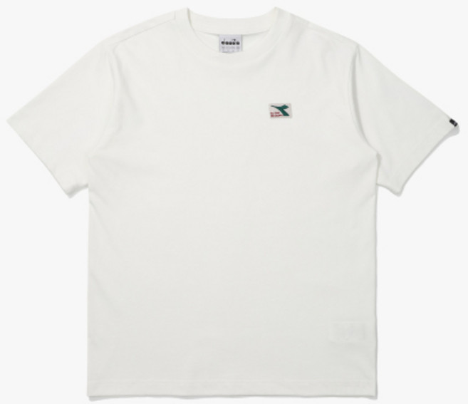 디아도라 Diadora 프리즈 와펜 반팔 티셔츠 오프화이트 매장정품 216854