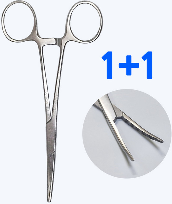 캘리 가위 14cm 곡선 2P 간호사 병원 의료 실습 곡선형 의료용 포셉 겸자, 2개, 캘리 가위 14cm 곡선형