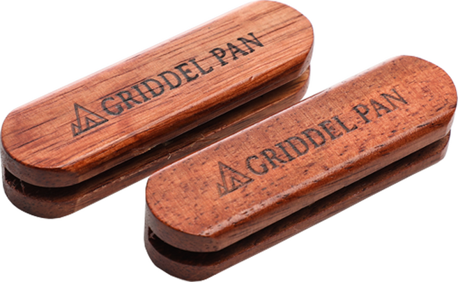 시샘 통주물 그리들팬 전용 우드 나무 손잡이 2p, 1세트