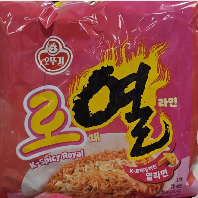 오뚜기 로열라면 120gX4입 로제열라면 봉지라면, 1개