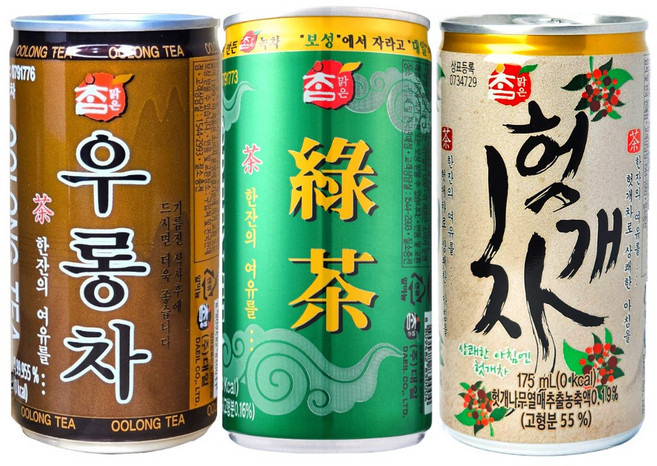 [코웰] 참맑은 우롱차+녹차+헛개차 3종 175mL 총 90캔, 1세트