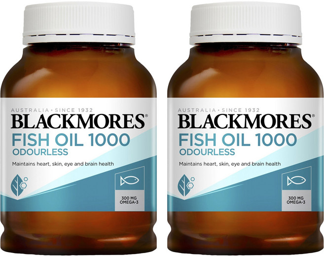 블랙모어스 오더리스 피쉬오일 1000mg 캡슐, 400정, 2개