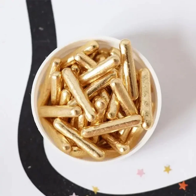 메탈릭 골든 펄 볼 스프링클 장식 토퍼 웨딩 디저트 베이킹, 09 Bars, 03 10g