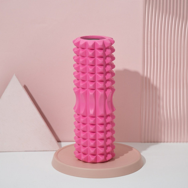 BODY MORE FUN 泡沫滾筒按摩器 200KG高強承重, 34cm - 空心月牙款粉色, 1個