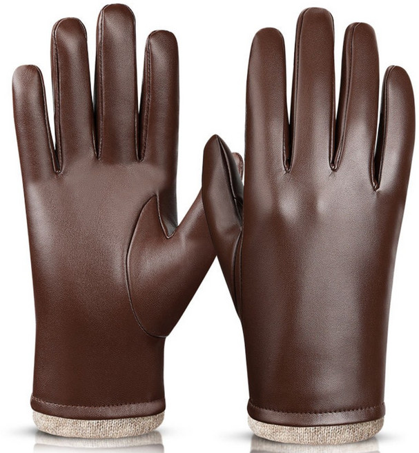 앤아일즈 스마트폰 터치 가죽 기모 장갑