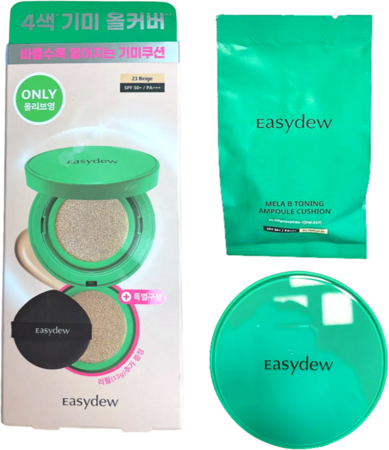 이지듀 기미쿠션 멜라 비 토닝 앰플 쿠션 본품 13g + 리필 13g 세트구성, 23호(본품+리필), 1개