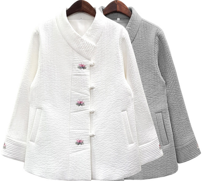 연꽃자수 누비 동방 생활한복 법복 저고리