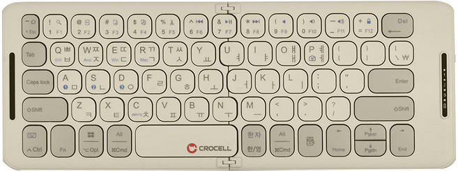 크로셀 C-Flip Retro 레트로 무선 접이식 블루투스 키보드, 레트로 베이지, C-Flip Retro 무선, 제조사축