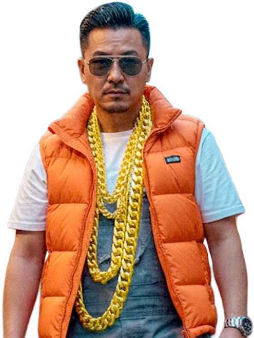 깔끔더하기 가짜 금목걸이 힙합 코스튬, 1개, 골드