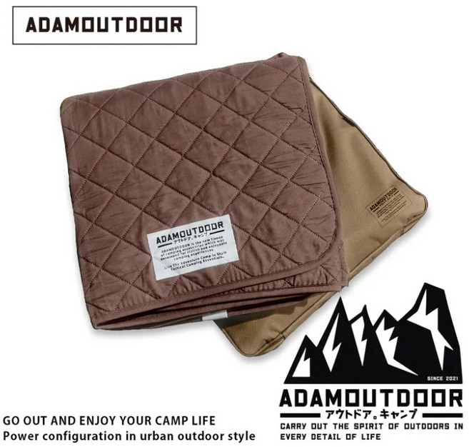 ADAMOUTDOOR 單人電熱毯 贈收納袋 七段控溫 可機洗, 雙人電熱毯-沙色(贈收納袋)