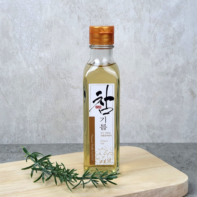 유리병 투명 사각 참기름병 180ml FN180S (원터치캡) 오일용기 소스 양념 포장용기, 1개