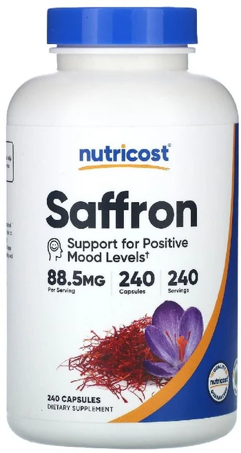 Nutricost 사프란 88.5mg 캡슐 240정, 1개 - 쿠팡