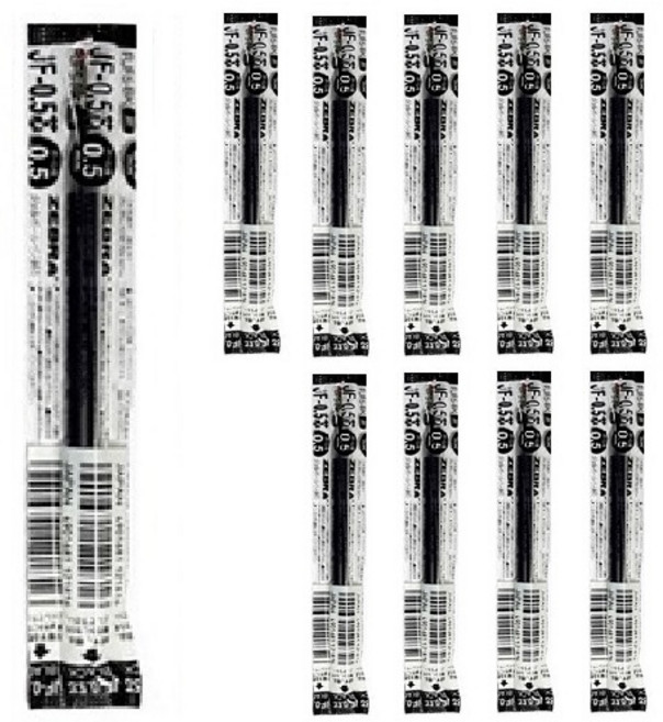 제브라 리필심 JF-0.5 10개 FOR 사라사 클립 그랜드, JF 0.5 블랙10개