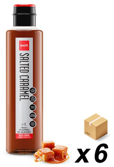 샷 시럽 솔티드 카라멜 1000ml 6개 (BOX), 1L