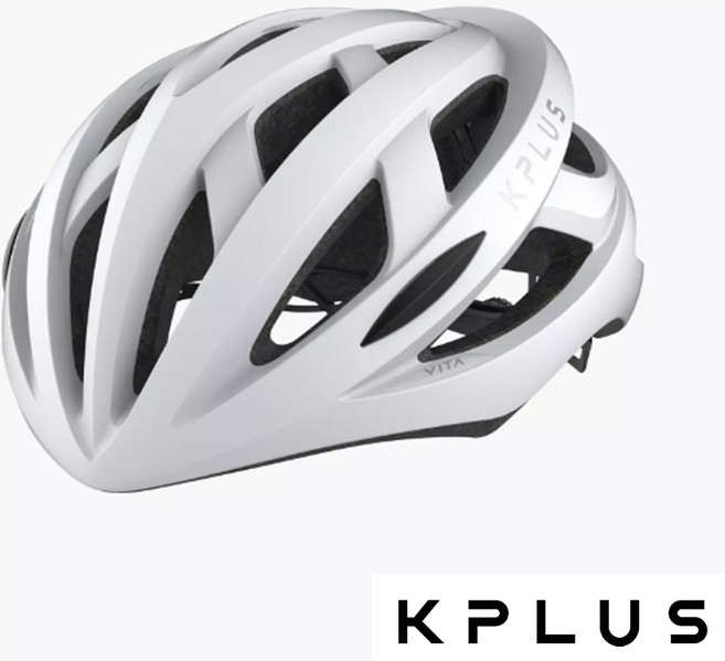 KPLUS VITA 單車安全帽 亞洲頭型 舒適經典款, 消光白,M(56-59cm), 1個