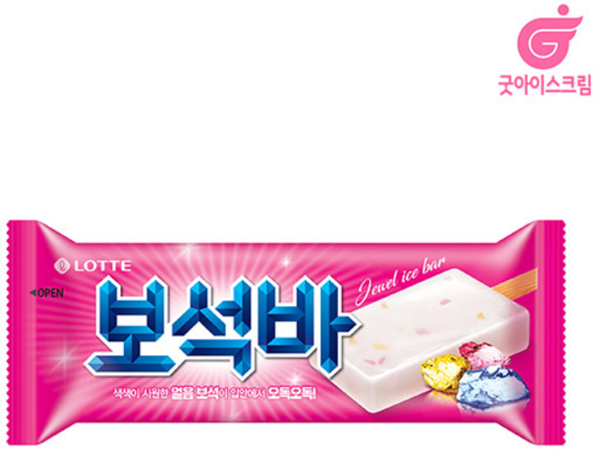 롯데푸드 보석바 40개 한박스 아이스크림, 80ml
