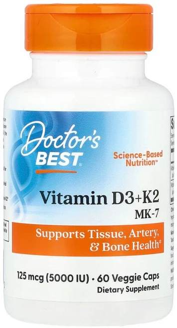 닥터스베스트 비타민D3 + K2 MK-7 60베지캡슐, 1개, 1개, 60정 - 쿠팡