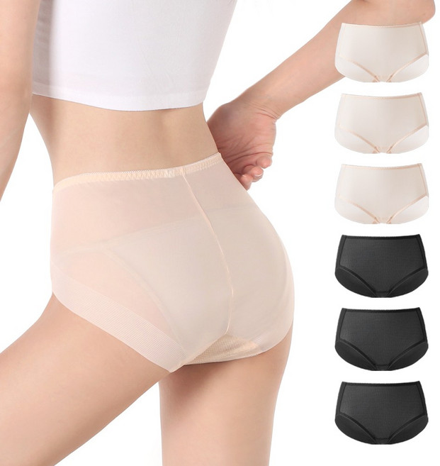 에브리핏 여성용 노라인 통기성 데일리 맥시 햄팬티 6P세트