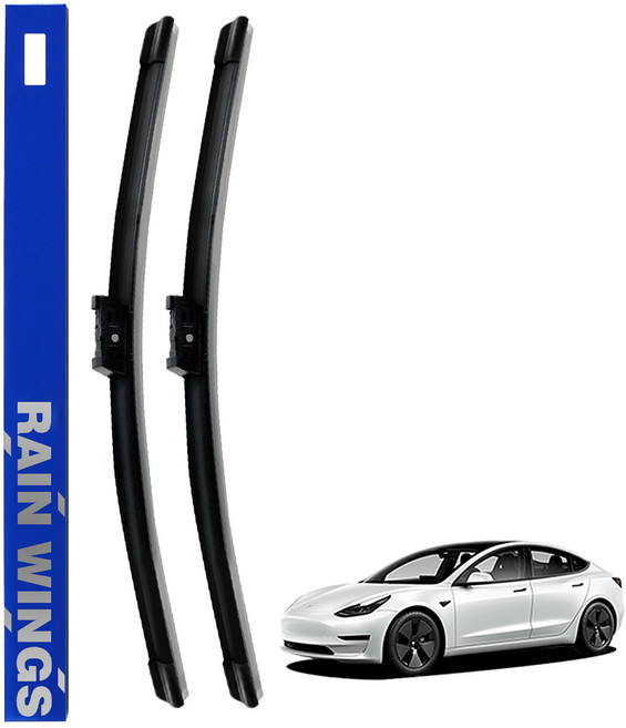 레인윙스 테슬라 모델3 전용 호환형 플랫 와이퍼 스탠다드 롱레인지 포퍼먼스