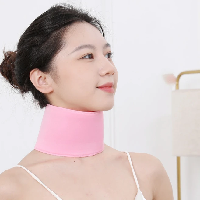 1P/2P 목주름 없애기 보습 밴드 넥 마스크 패치 리프팅 홈케어, 1개, 핑크 - 쿠팡