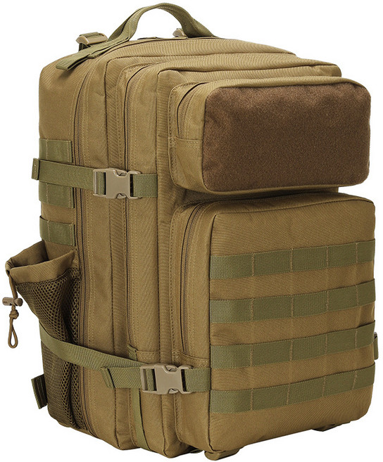 Neirny 대용량 밀리터리 남성 전술 가방 여행 캠핑 헬스 강철부대 군인가방 등산 택티컬 백팩 서바이벌 스포츠 크로스백 가방, 카키