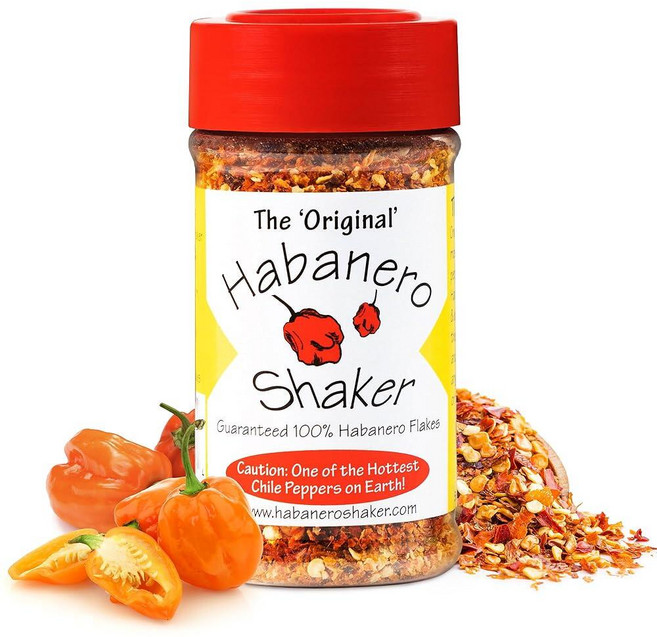 오리지널 하바네로 쉐이커 - 퓨어 핫 칠레 페퍼 플레이크 균형 잡힌 맛과 열을 위한 맞춤형 분쇄 첨가제 없음 글루텐 프리 소금 및 설탕 프리 독특한 그라인드 크기로 모, 오리지널 하바네로 쉐이커 - 퓨어 핫 칠레 페퍼 플레이