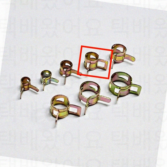 파이프 소트 수도관 연료관 연결 고정 집게 밴드 핀치 호스 클립 클램프, 다색8mm 20세트