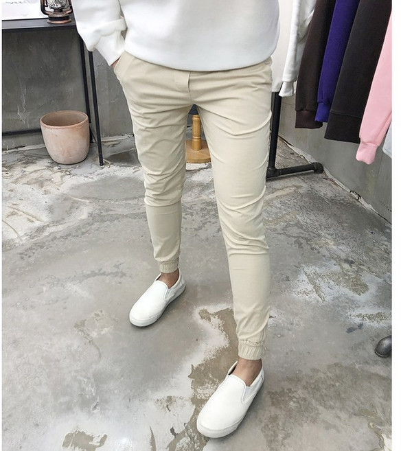 용된다 남자 여름 린넨 워싱 스판 빅사이즈 조거팬츠