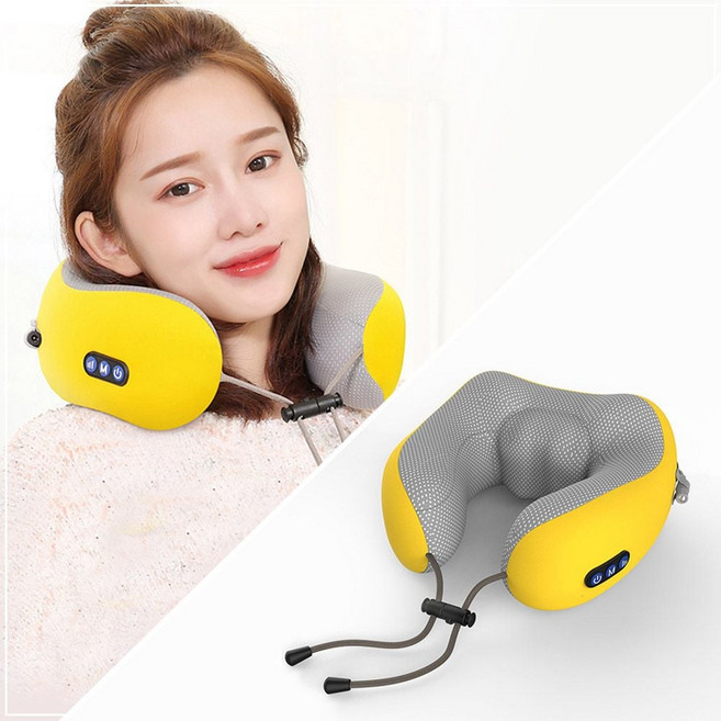 꾹꾹이 안마기 메모리폼 목 마사지기 목안마기 생활용품, 옐로운