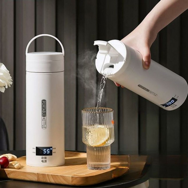 보온병 휴대용 충전식 전기포트 여행 1000ml 전기, E. USB 보온 316 지능형 물 끓이기