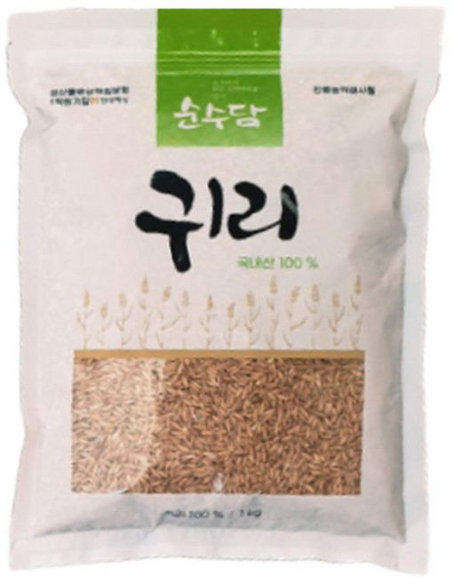 귀리 1kg 국산 100% 귀리쌀 잡곡 건강곡물 _순수담 2025년산 HACCP 6차산업 한국소비자산업평가 우수
