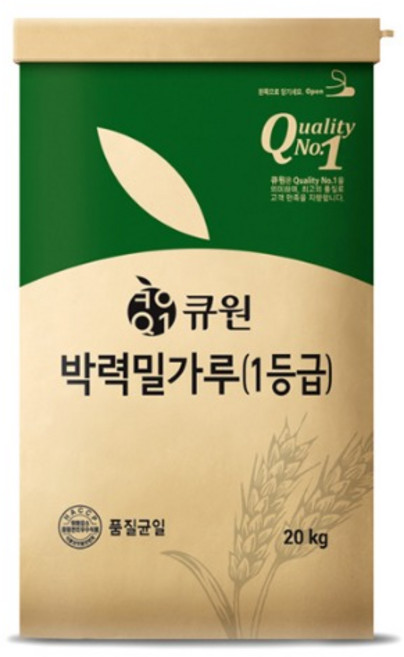 큐원 박력밀가루1등급 20kg 삼양사 대용량 밀가루 박력1등, 1