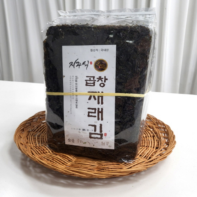 전남무안 곱창돌김 두꺼운 무조미 생곱창김 100장 전통 지주식 생김, 1개