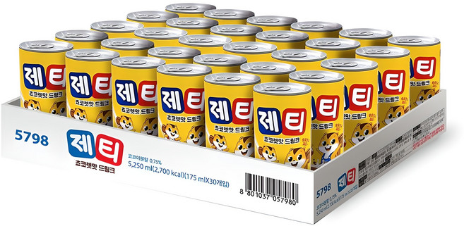 제티 초코렛맛, 175ml, 30개