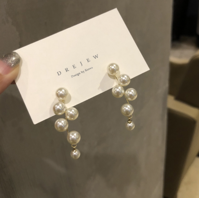 진주 볼드 드롭 데일리 S925 은침 귀걸이