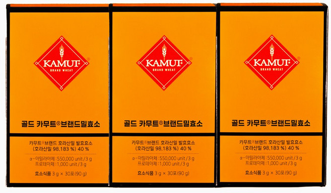 이지혜 골드 카무트 효소 그레이온 카무트 효소 3박스 90포, 90g