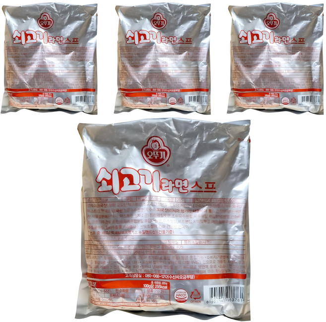 오뚜기 쇠고기라면스프, 285g, 4개